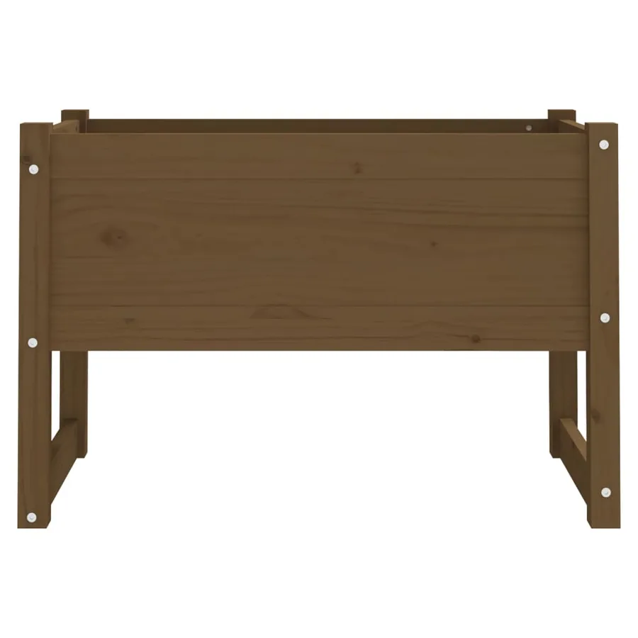 Jardinière Marron miel 78x40x52 cm Bois massif de pin - 4