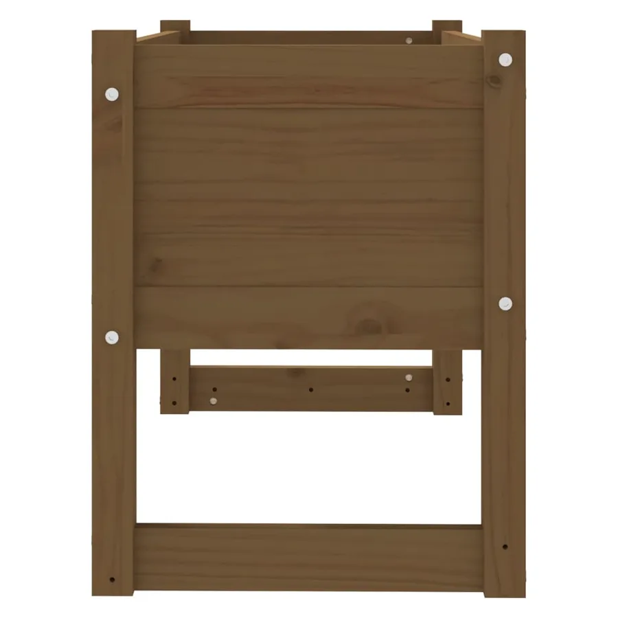 Jardinière Marron miel 78x40x52 cm Bois massif de pin - 5