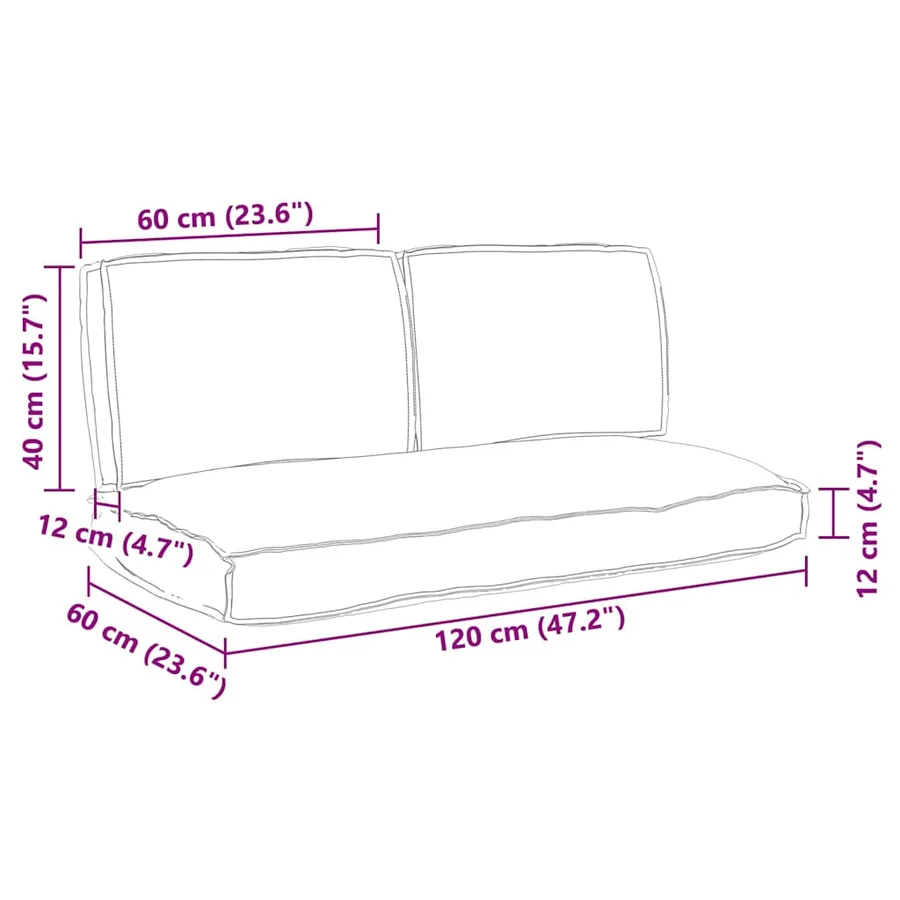Ensemble de coussins 3 pcs Beige Tissu Oxford - 13