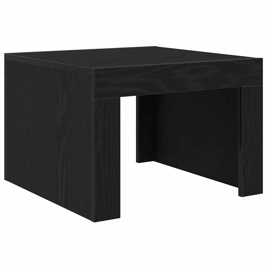 Table basse Chêne noir 50 x 50 x 35 cm Bois d'ingénierie - 7