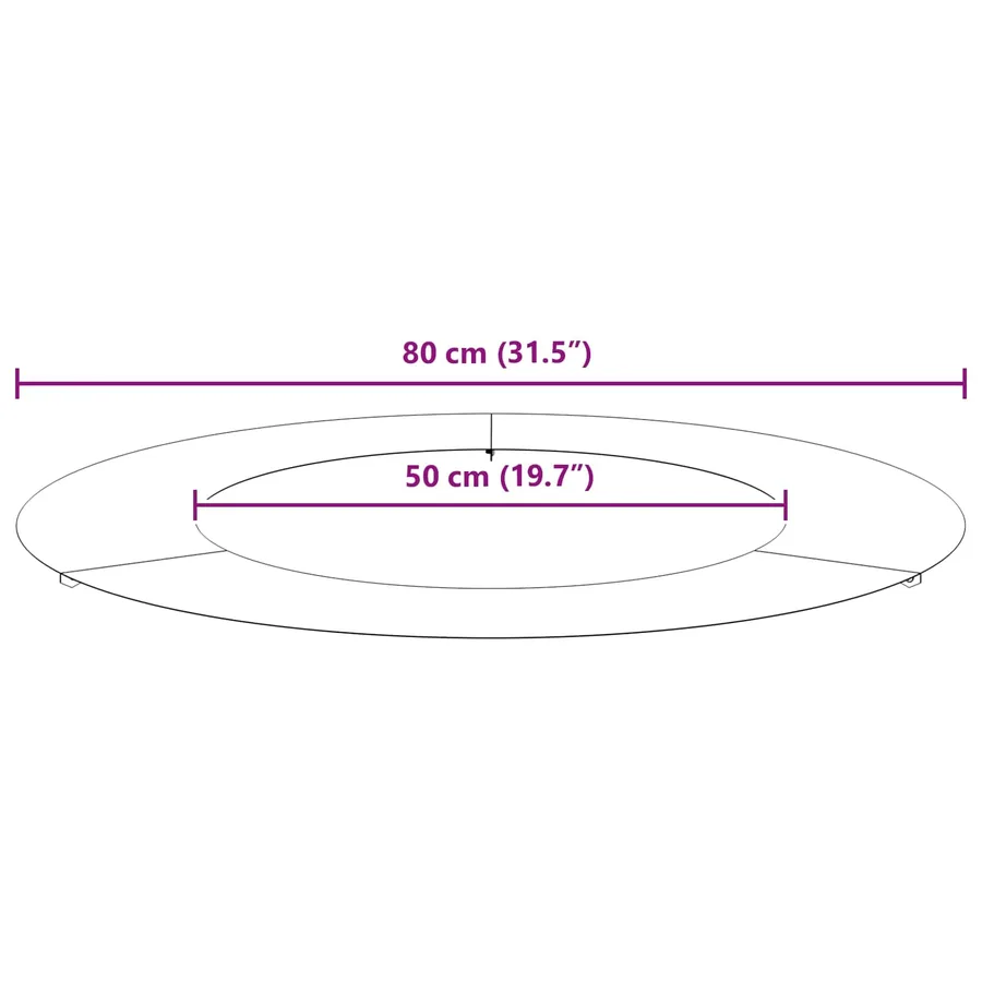 adapté pour anneau d'arbre plat Rouillé Ø50/80 cm - 8