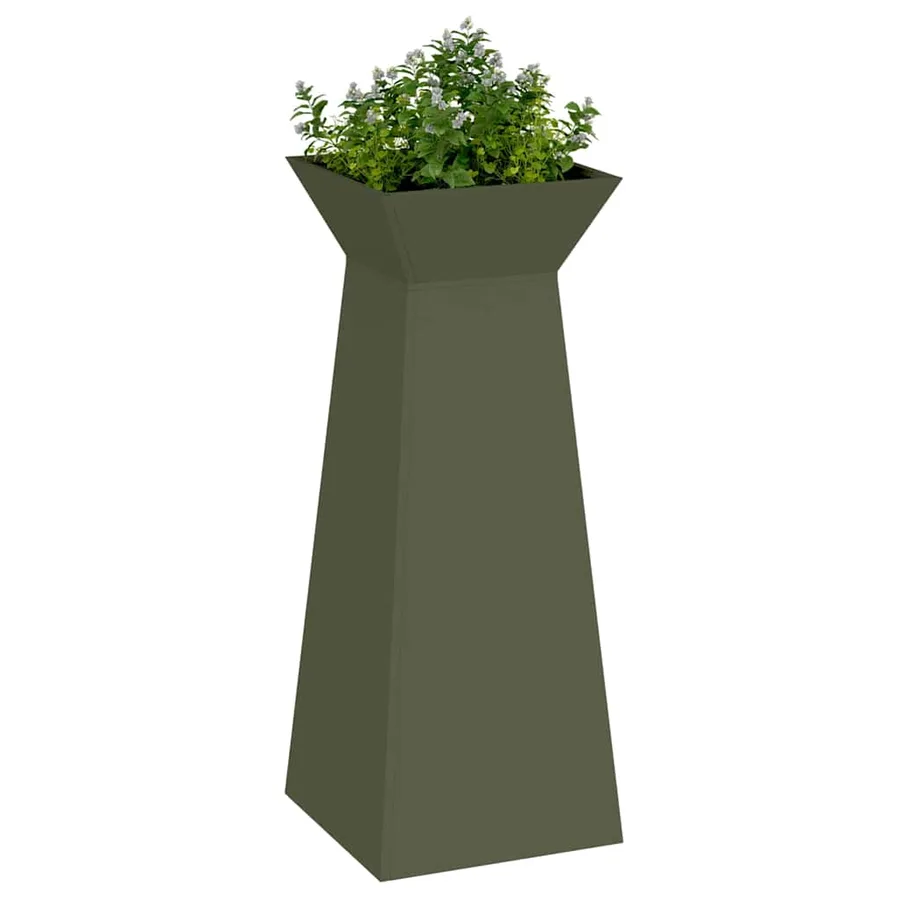 Jardinière à pilier 2 pc Olive 40 x 40 x 100 cm - 3
