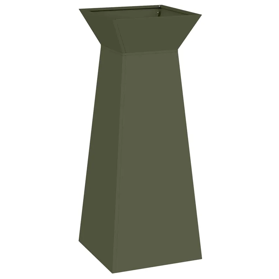 Jardinière à pilier 2 pc Olive 40 x 40 x 100 cm - 5
