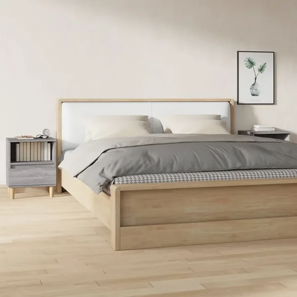 Tables de chevet 2 pcs Sonoma gris 40x35x50 cm