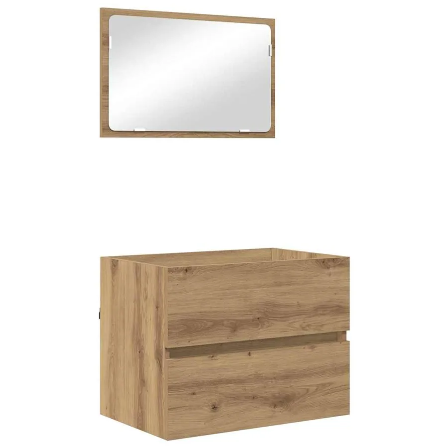 Ensemble de mobilier de salle de bain 2 pc Chêne artisanal - 2