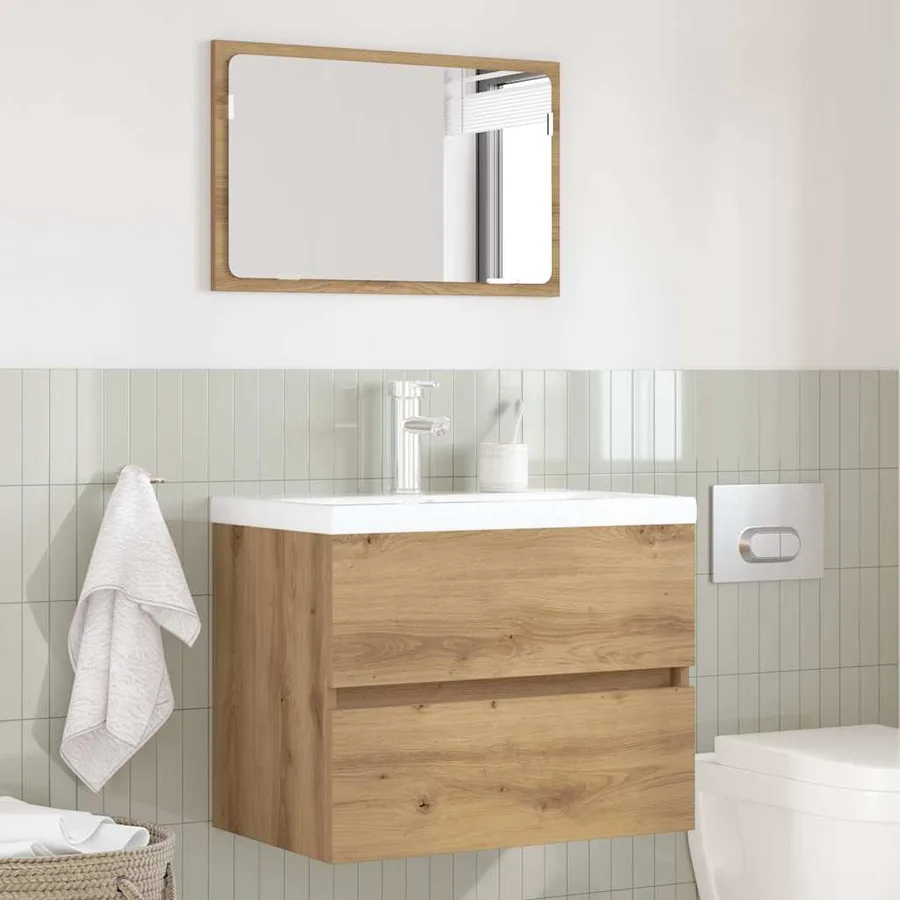 Ensemble de mobilier de salle de bain 2 pc Chêne artisanal - 4