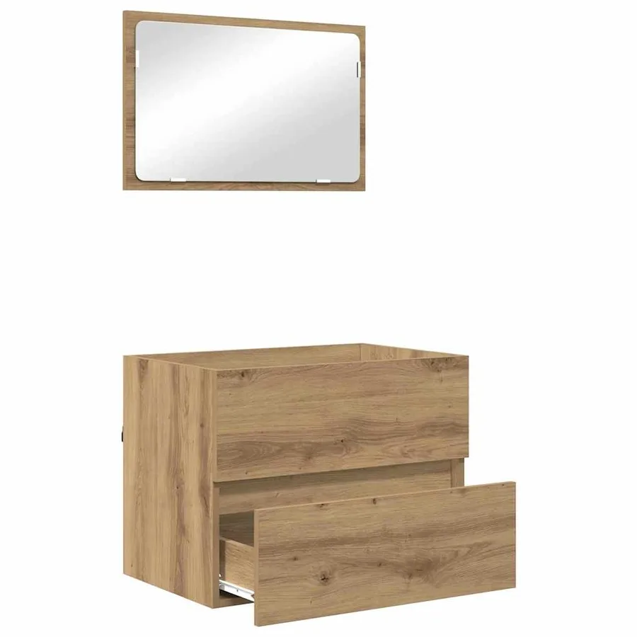 Ensemble de mobilier de salle de bain 2 pc Chêne artisanal - 5