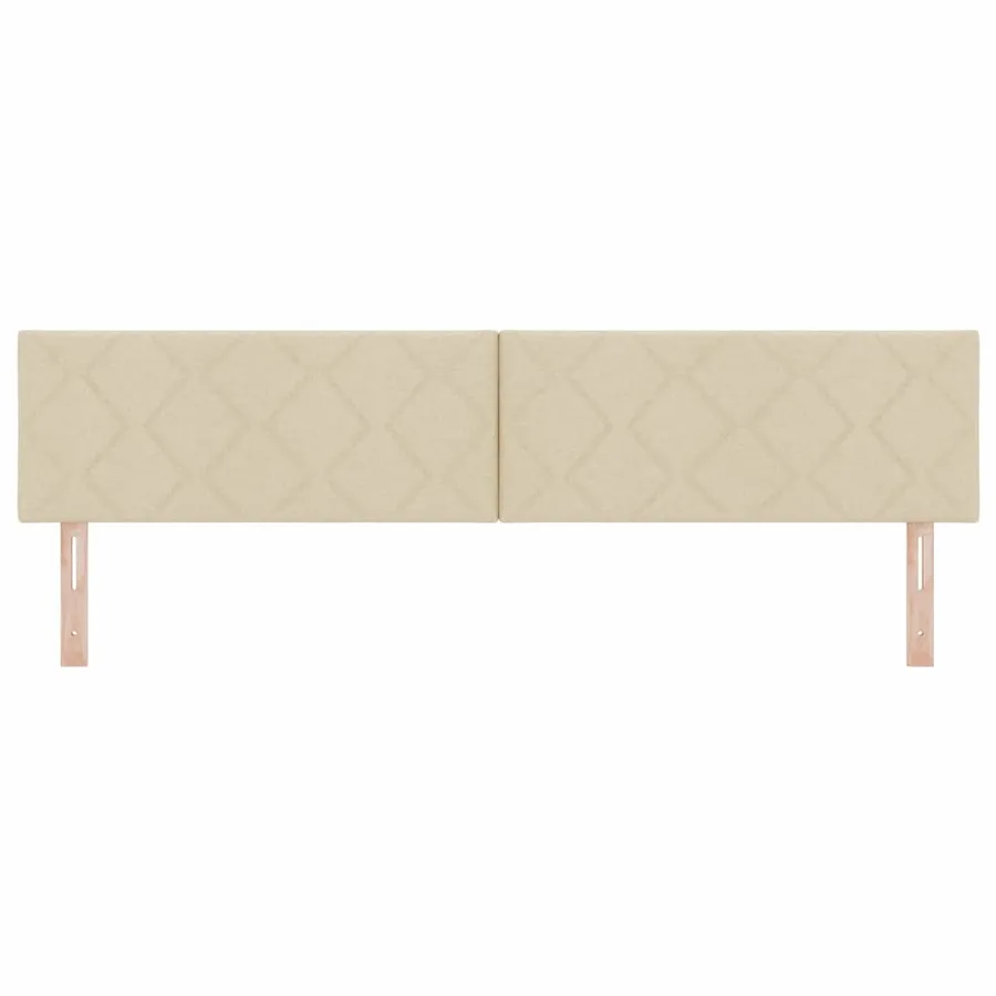 Tête de lit Crème 200 cm tissu - 4