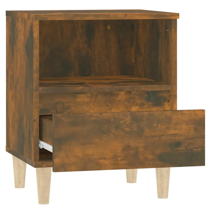 Tables de chevet 2 pcs Chêne fumé 40x35x50 cm - 8