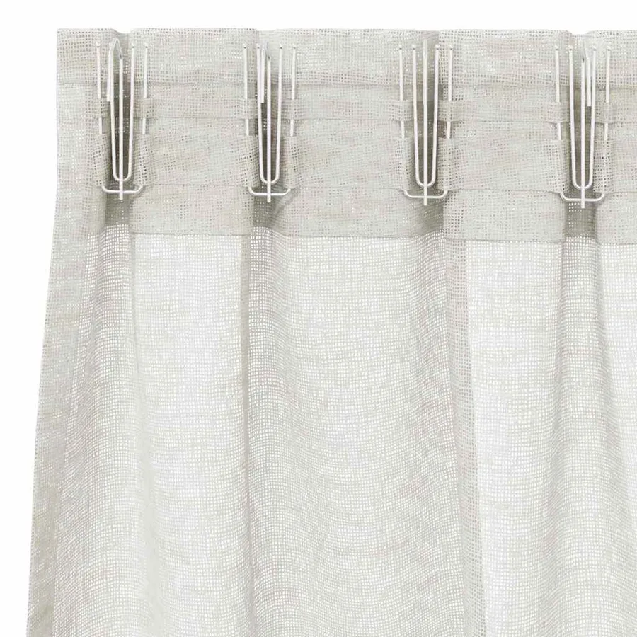 Rideau en Voile 2 pcs Crème 260 x 140 cm Polyester - 5