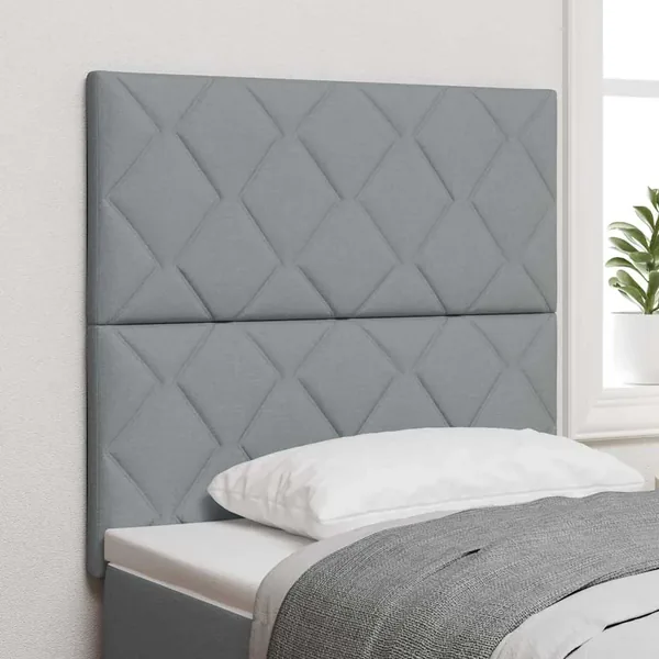 Tête de lit LED Gris clair 100 cm tissu