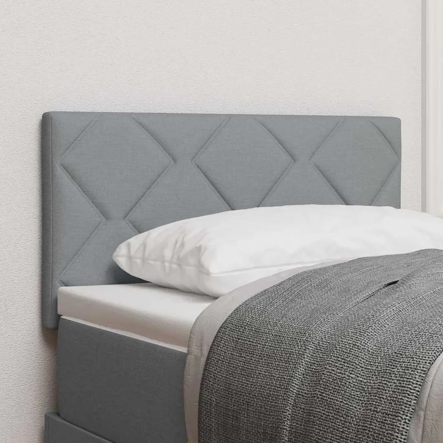 Tête de lit LED Gris clair 80 cm tissu
