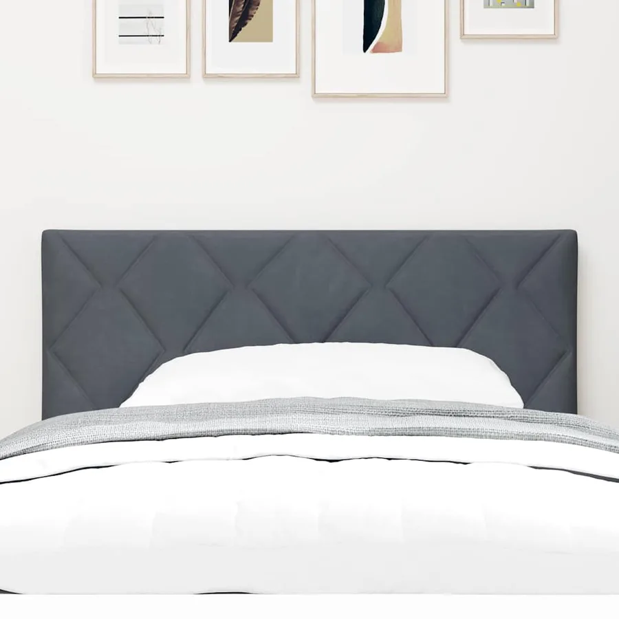 Tête de lit LED Gris foncé 90 cm Velours - 3