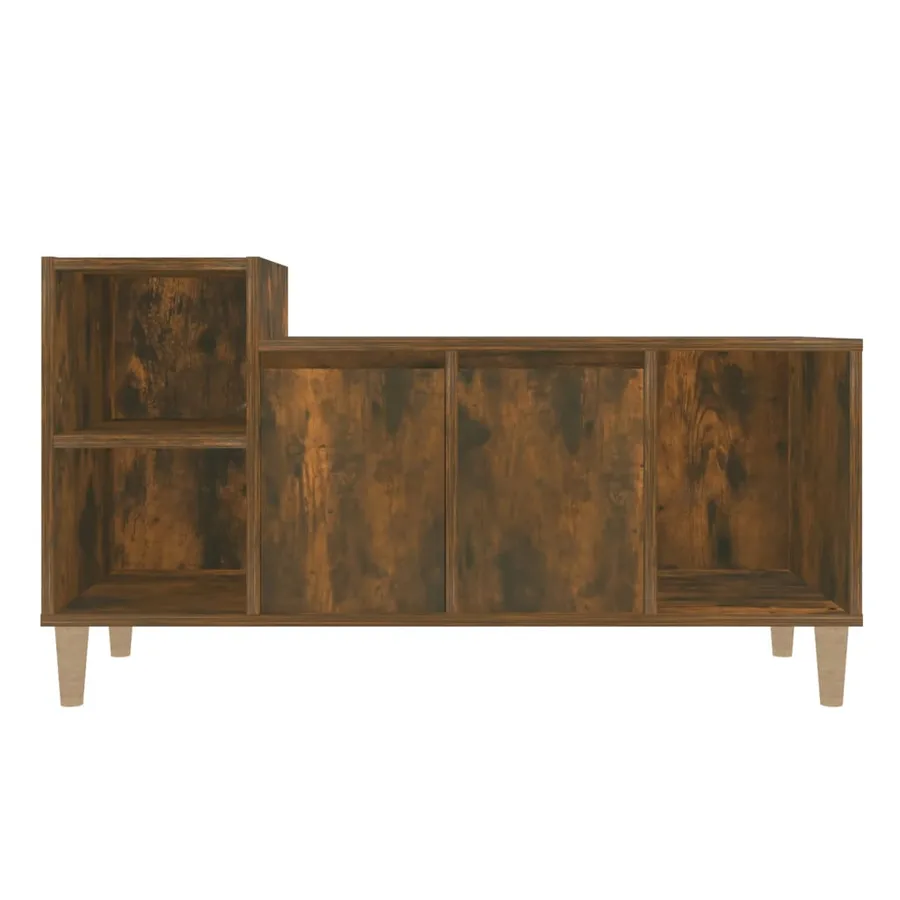 Meuble TV Chêne fumé 100x35x55 cm Bois d'ingénierie - 5