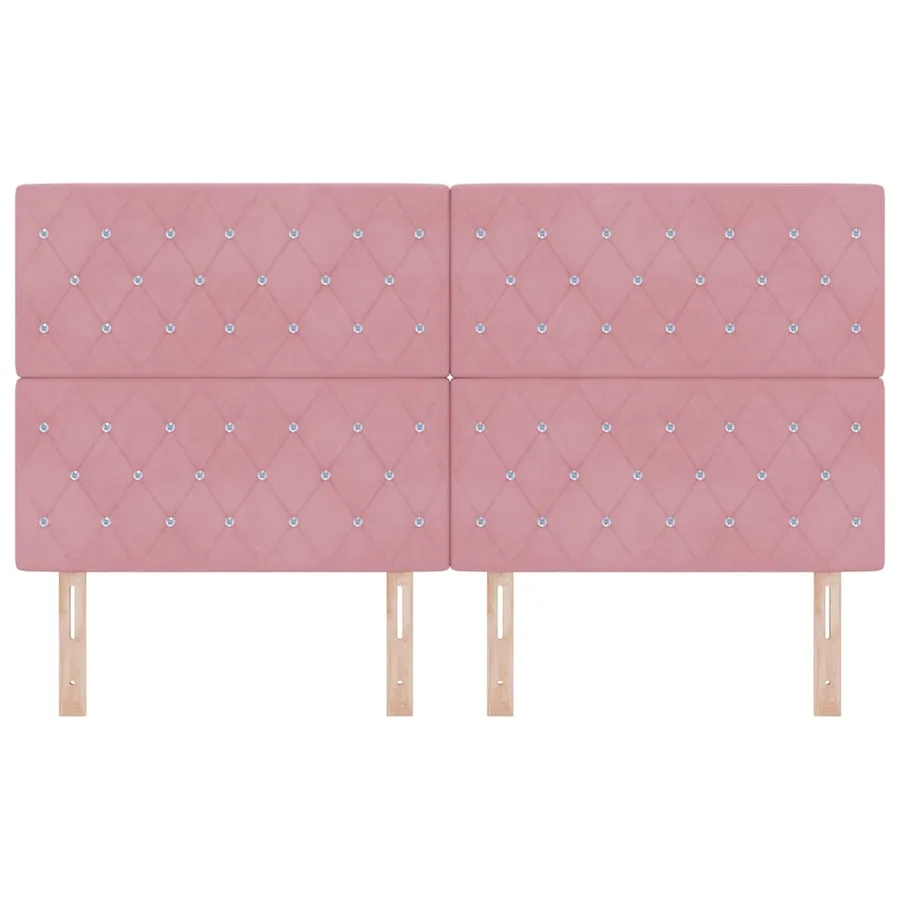 Tête de lit LED avec bandes LED Rose 180 cm Velours - 5