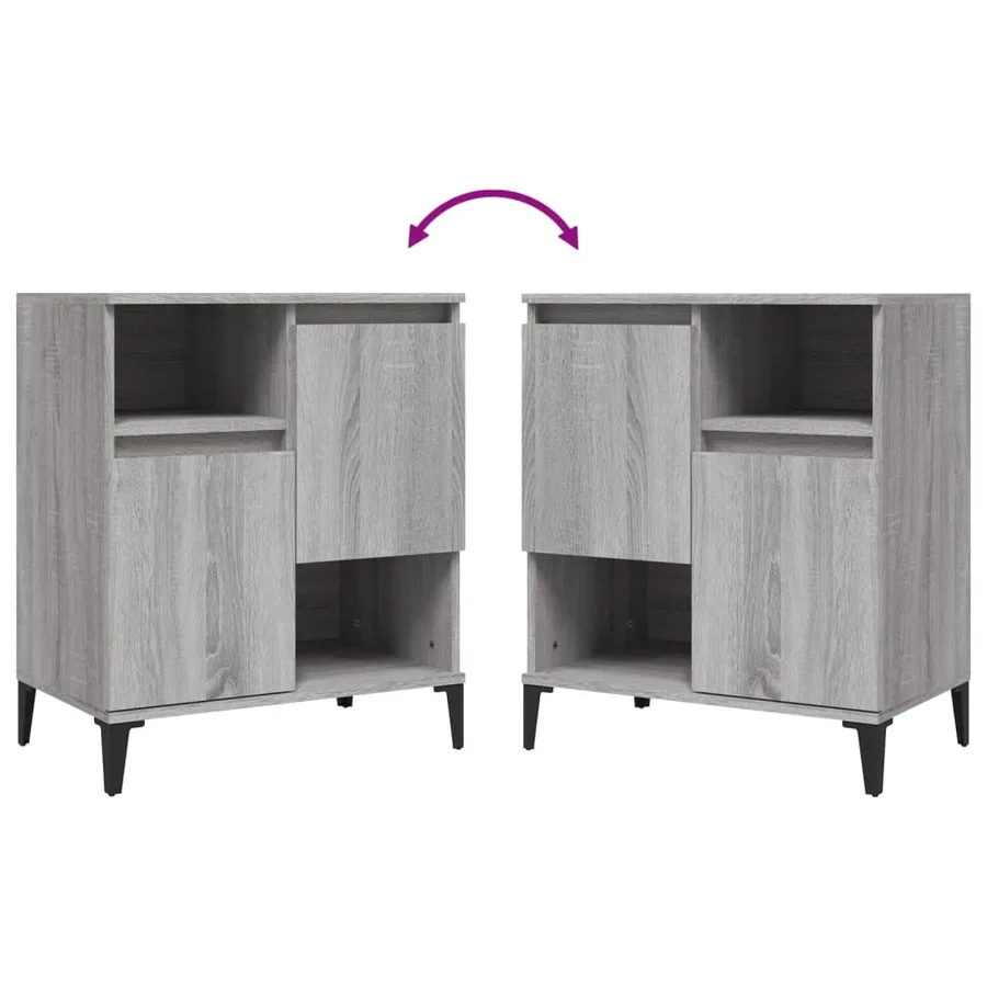 Buffet Sonoma gris 60x35x70 cm Bois d'ingénierie - 8