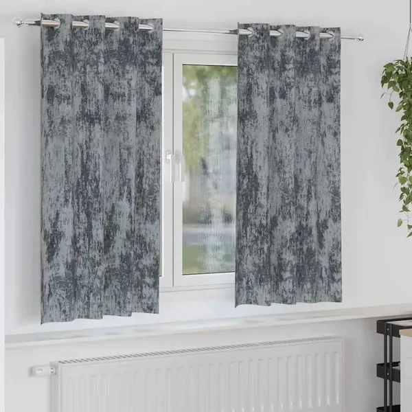 Rideaux en velours 2 pcs Gris Argenté 175 x 140 cm Velours