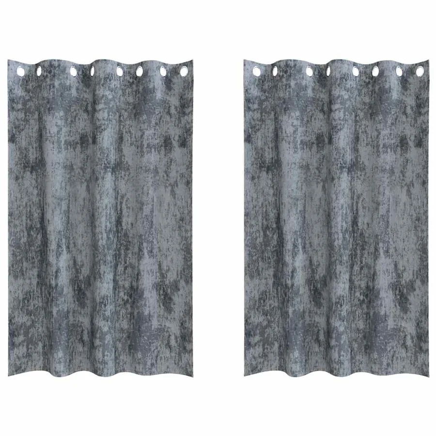 Rideaux en velours 2 pcs Gris Argenté 175 x 140 cm Velours - 2