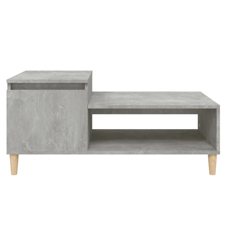 Table basse Gris béton 100x50x45 cm Bois d'ingénierie - 5