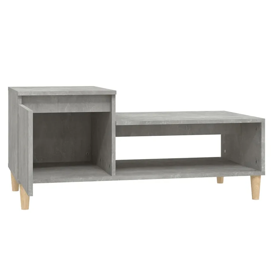 Table basse Gris béton 100x50x45 cm Bois d'ingénierie - 6