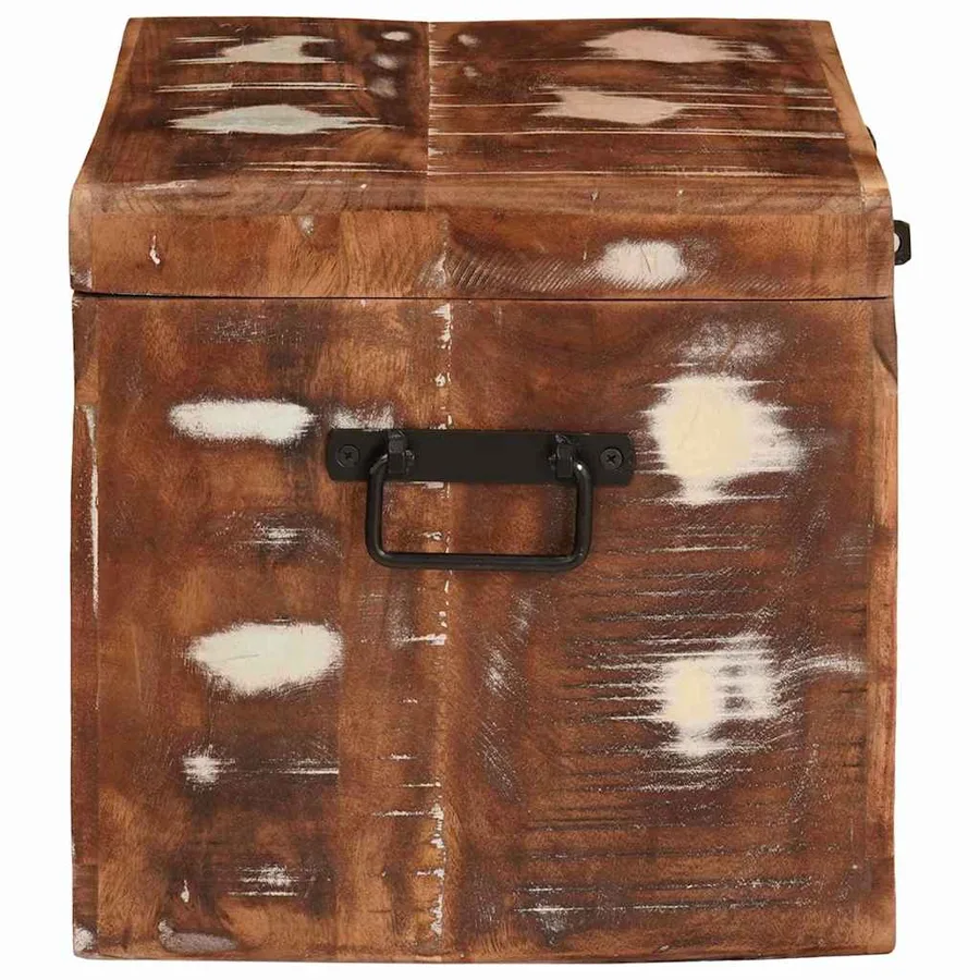 Boîte de rangement avec stockage Marron Bois de mangue massif - 6