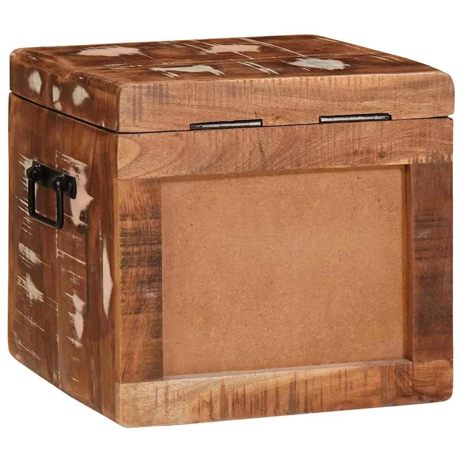 Boîte de rangement avec stockage Marron Bois de mangue massif - 7