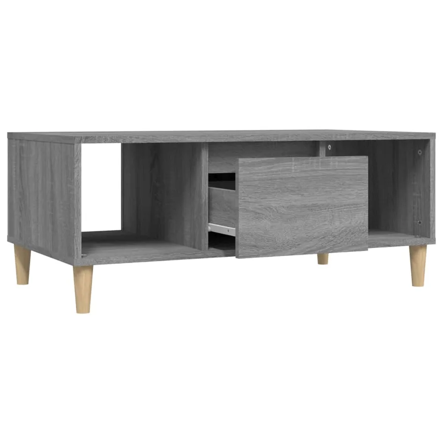 Table basse Sonoma gris 90x50x36,5 cm Bois d'ingénierie - 6
