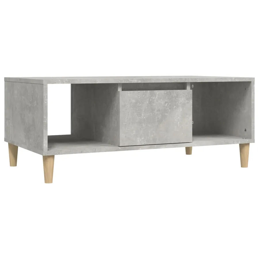 Table basse Gris béton 90x50x36,5 cm Bois d'ingénierie - 2