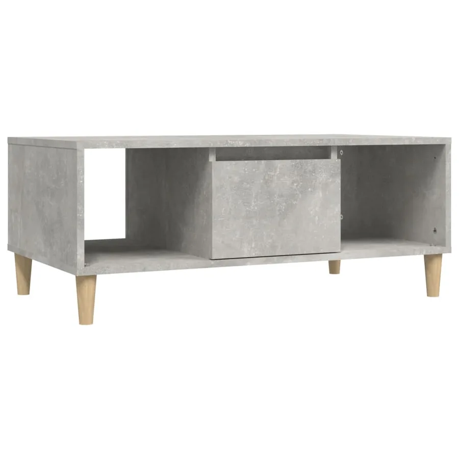 Table basse Gris béton 90x50x36,5 cm Bois d'ingénierie - 6