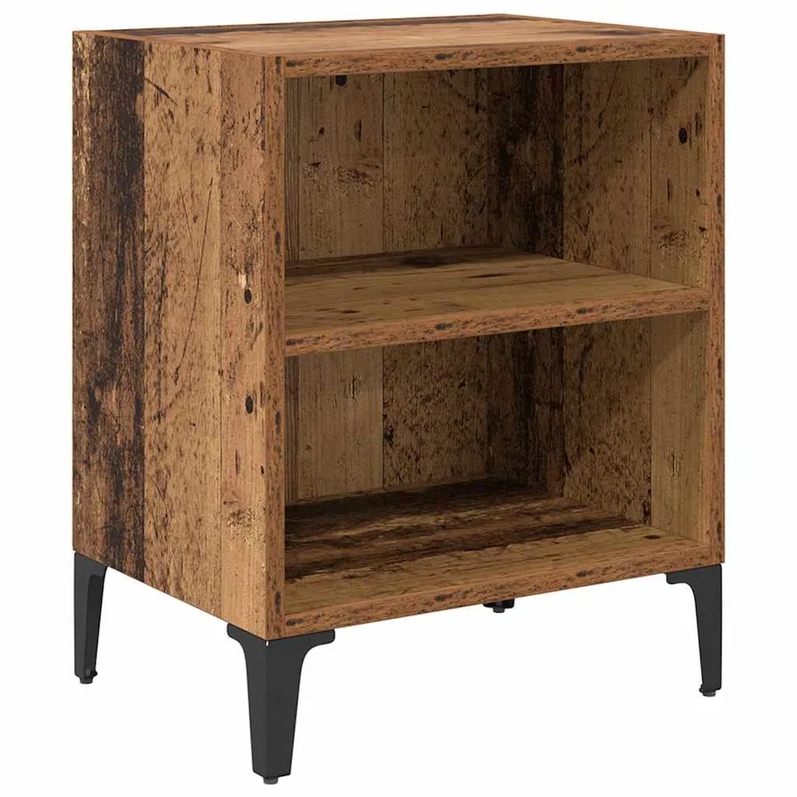 Cabinet de chevet Bois ancien 40 x 30 x 50 cm Bois d'ingénierie - 2