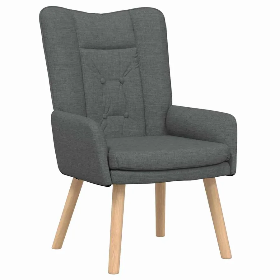 fauteuil Gris foncé 63 x 67 x 94 cm Tissu et contreplaqué - 2