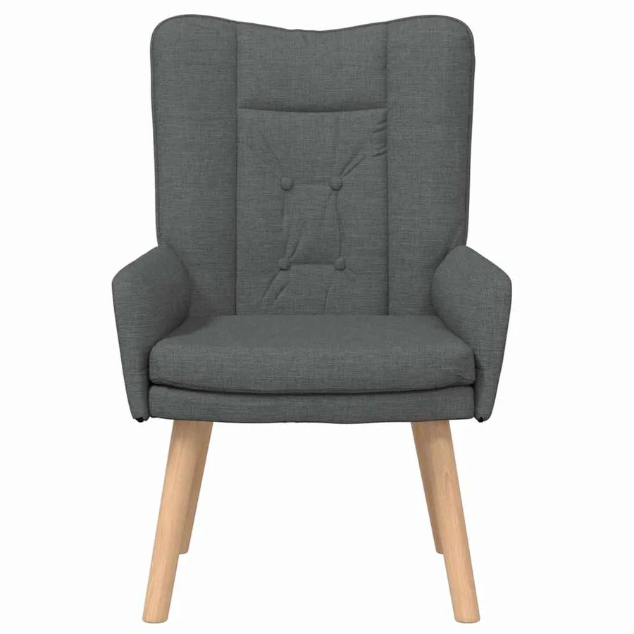 fauteuil Gris foncé 63 x 67 x 94 cm Tissu et contreplaqué - 4