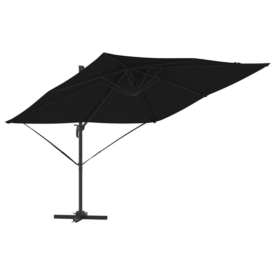 Parasol Roma Noir 286 x 284 x 265 cm Aluminium et polyester - 2