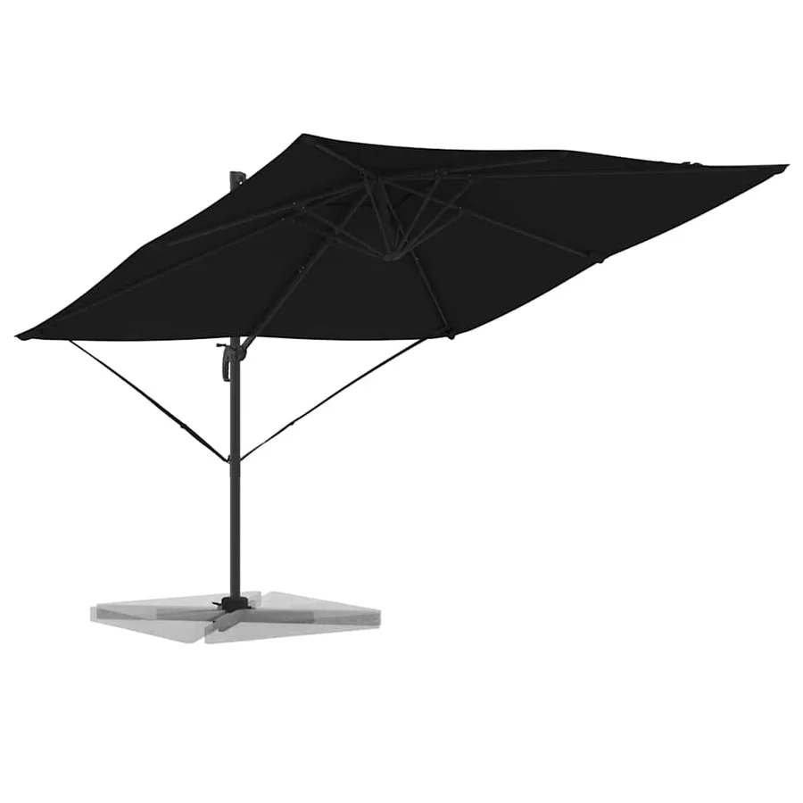 Parasol Roma Noir 286 x 284 x 265 cm Aluminium et polyester - 3