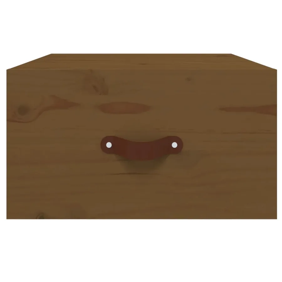 Table de chevet murale Marron miel 40x29,5x22 cm - 5