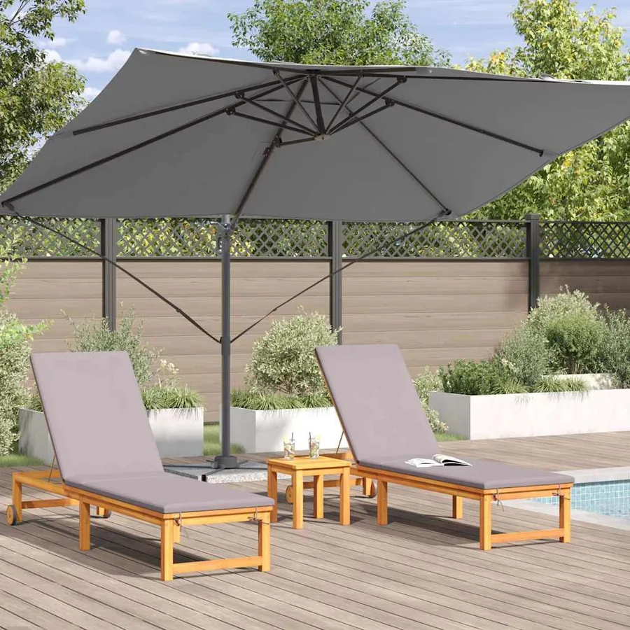 Parasol Anthracite 351 x 250 x 260 cm Polyester et Aluminium - 4
