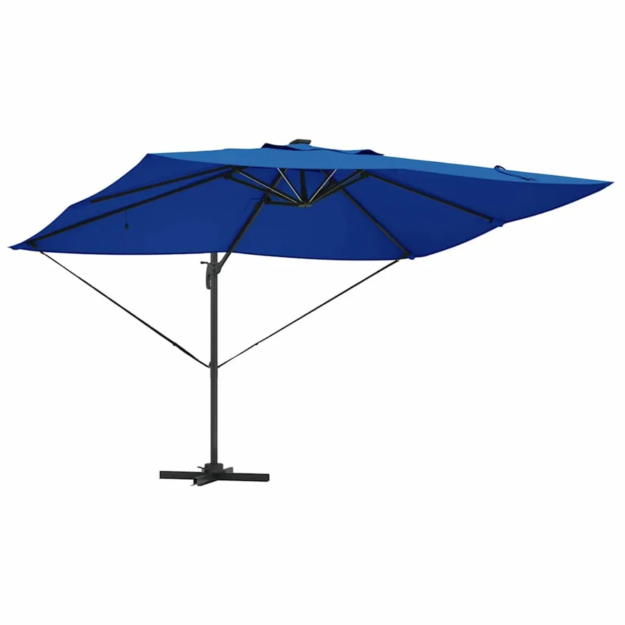 Parasol 352 x 251 x 265 cm Polyester et Aluminium Azur - 5