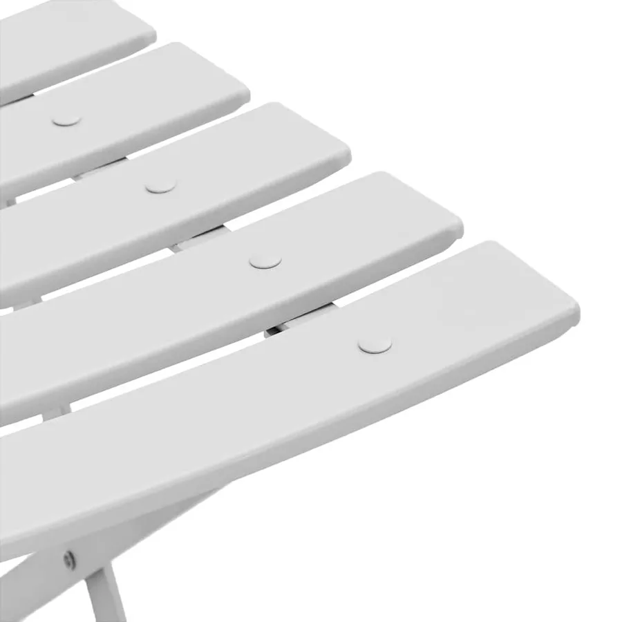 Chaise de jardin pliante 2 pcs Blanc 42 x 46 x 82cm Métal - 8