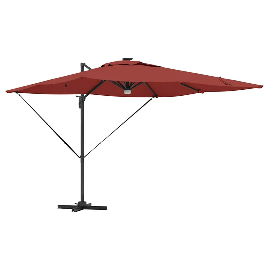 Parasol Roma Rouge 286 x 284 x 270 cm Aluminium et polyester - 2