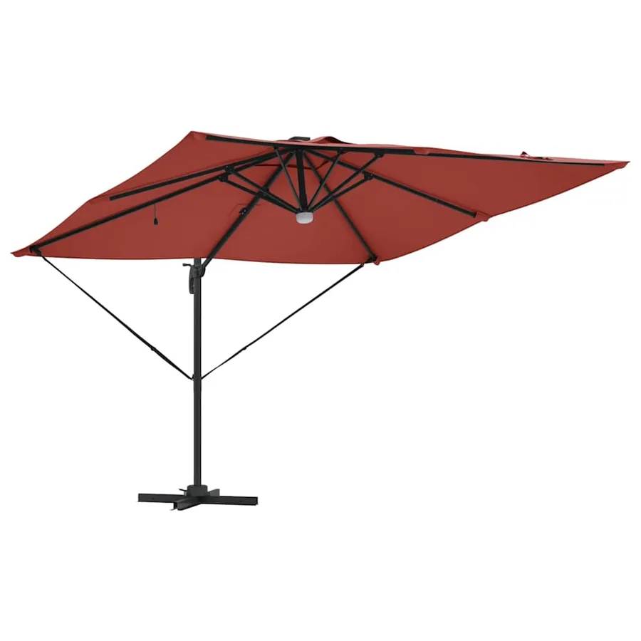 Parasol Roma Rouge 286 x 284 x 270 cm Aluminium et polyester - 5