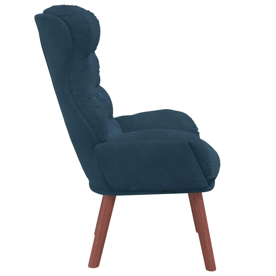 fauteuil Bleu 69 x 74 x 93 cm Velours - 5