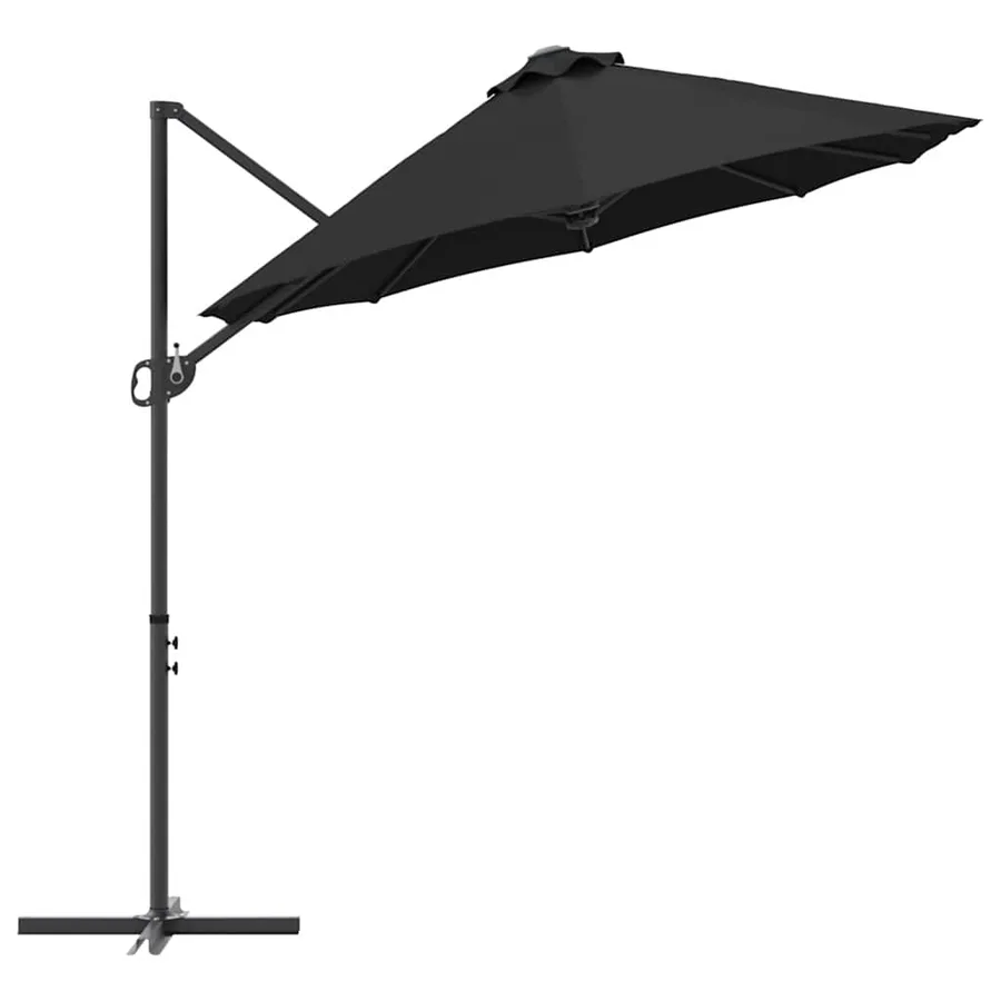 Parasol Noir 372 x 198 x 243 cm Polyester et Aluminium - 6