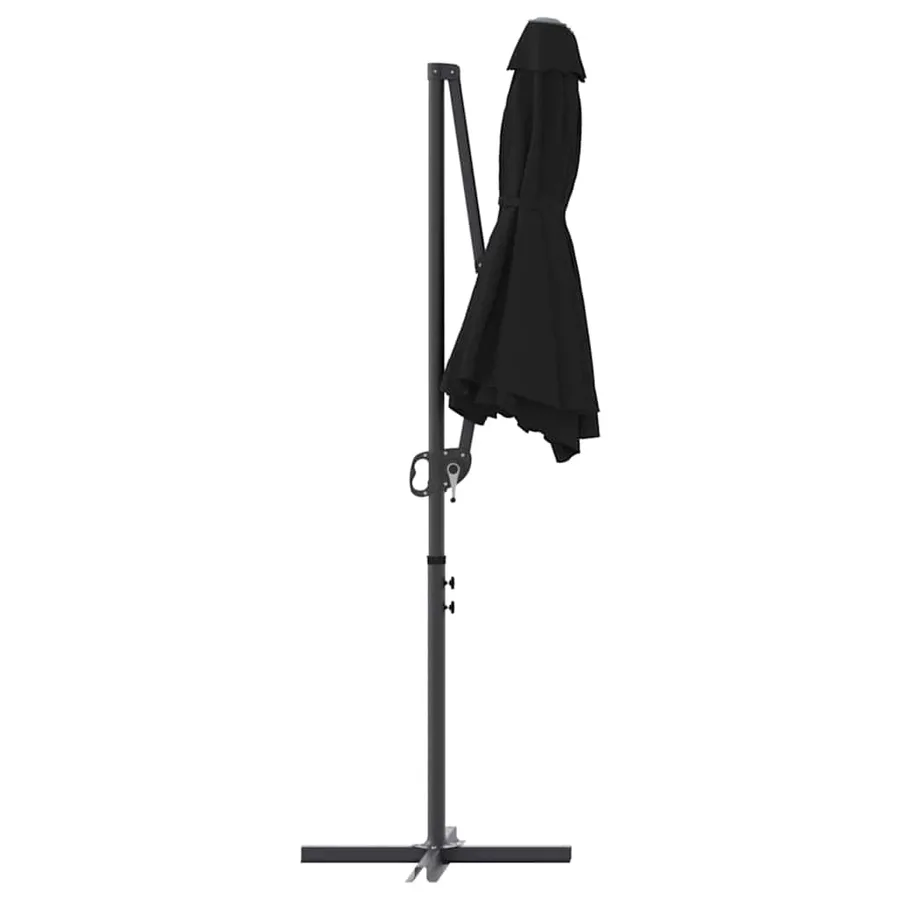 Parasol Noir 372 x 198 x 243 cm Polyester et Aluminium - 7