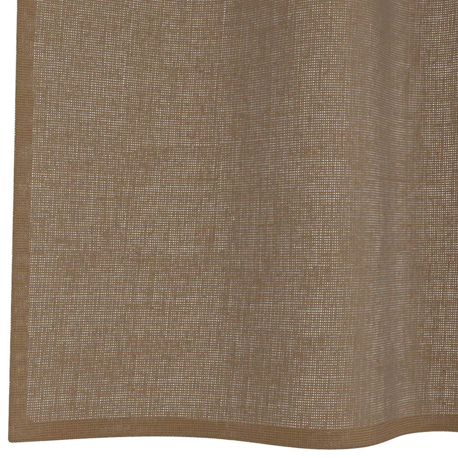Voilages à œillets 2 pcs marron clair 140 x 175 cm - 6