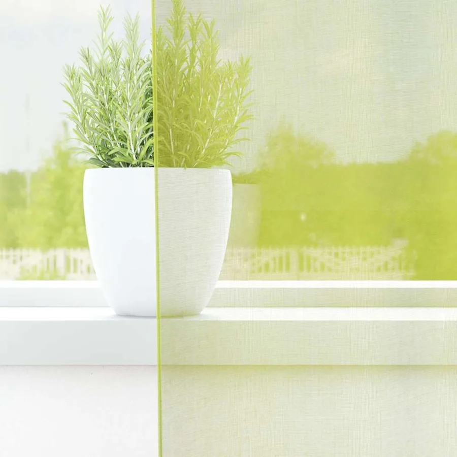 Rideaux en voile à œillets 2 pcs vert pomme - 3