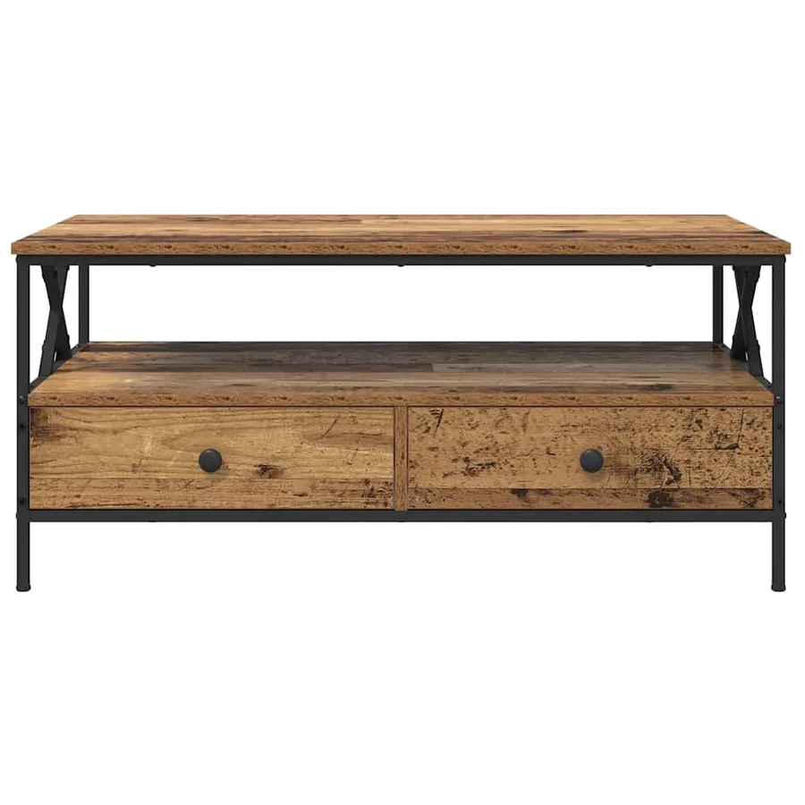 Table basse Bois ancien 100 x 51 x 45 cm Bois d'ingénierie - 6