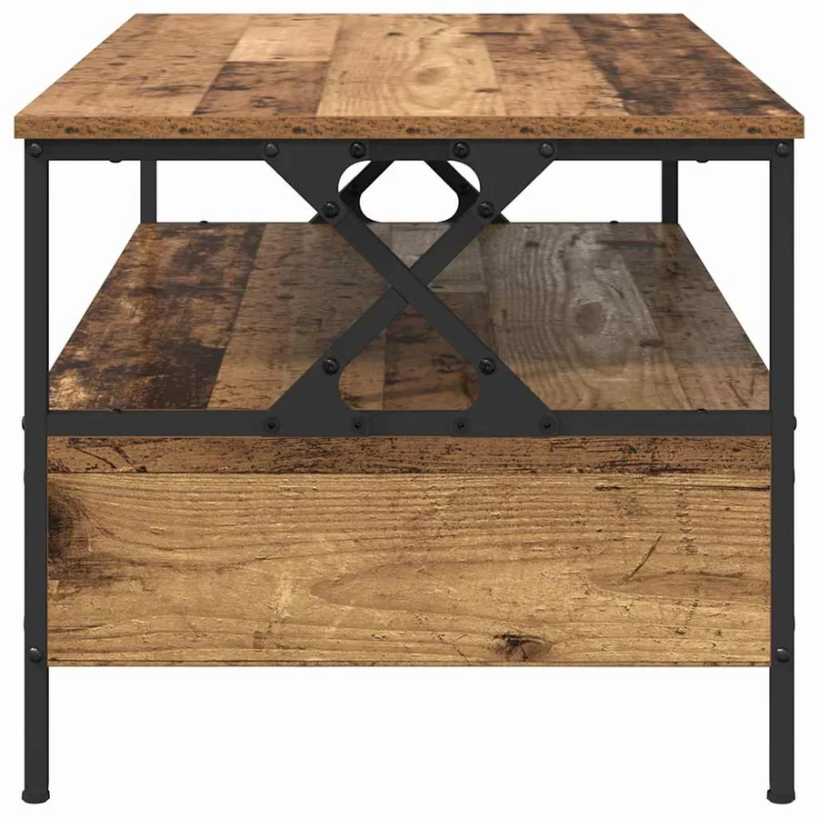 Table basse Bois ancien 100 x 51 x 45 cm Bois d'ingénierie - 7