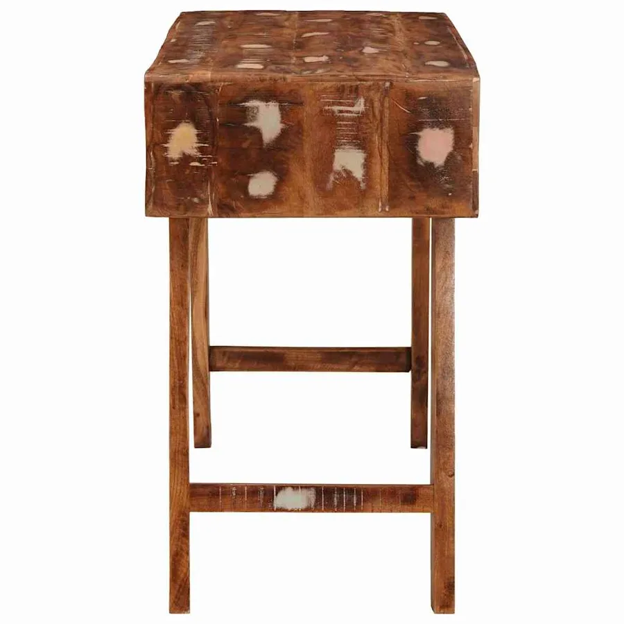 Table de Toilette Marron 90 x 76 x 45 cm Bois Recyclé Solide - 5