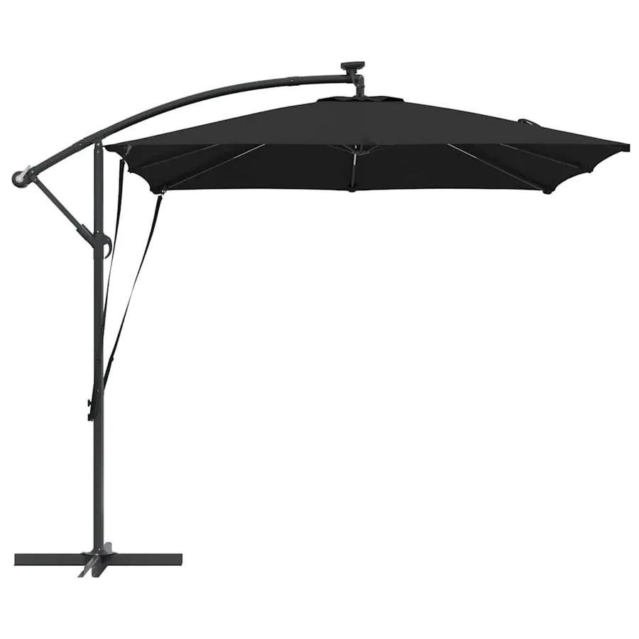 Parasol Noir 249 x 249 x 250 cm Polyester et Aluminium - 7