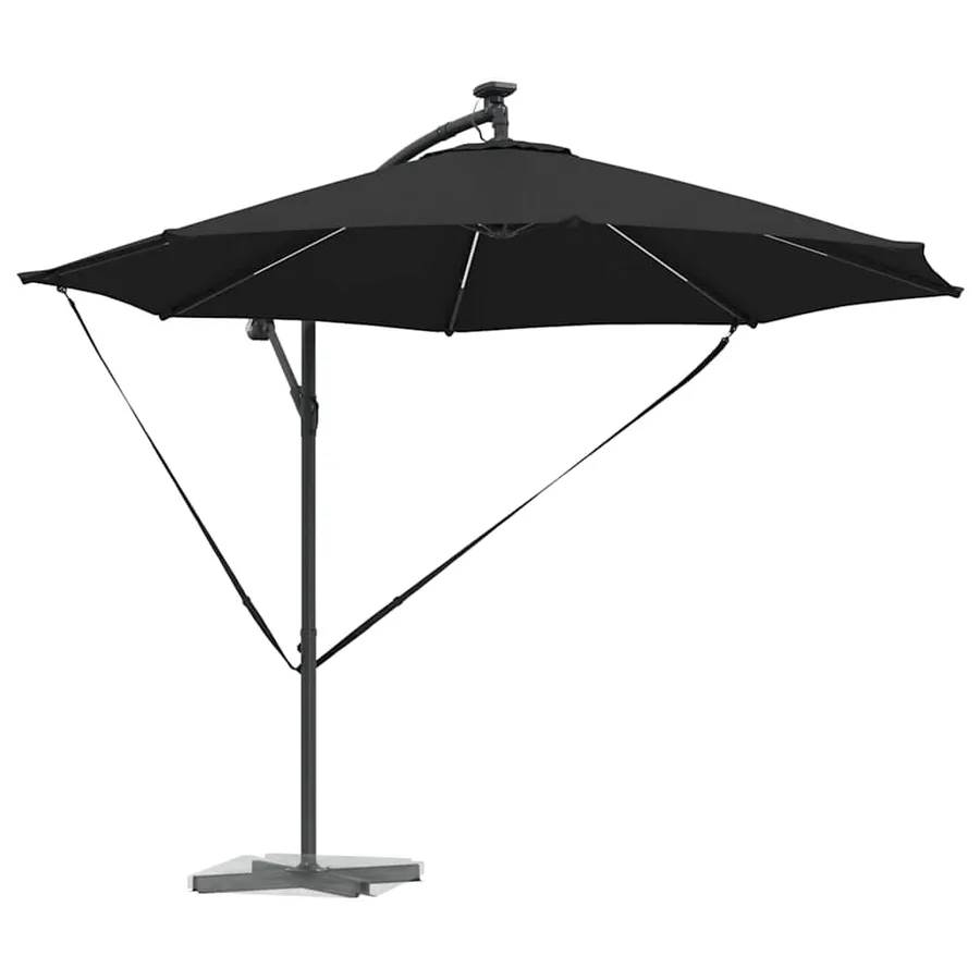 Parasol 294 x 294 x 248 cm Polyester et Aluminium Noir - 3